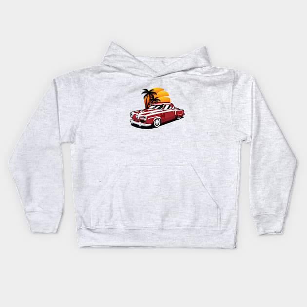 Red Studebaker Champion Coupe Kids Hoodie by KaroCars